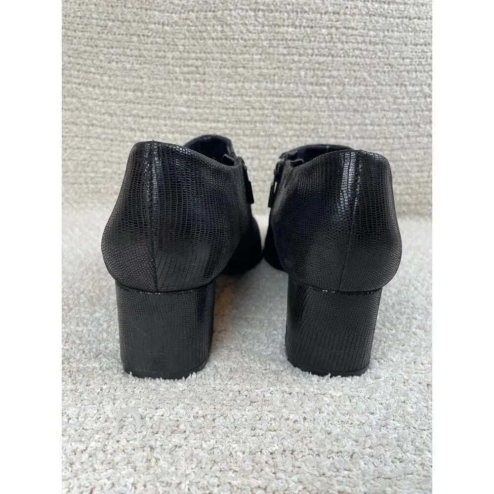TROTTERS Keegan Womens 11 Black Narrow Leather Ankle & Booties Boots T2059-008